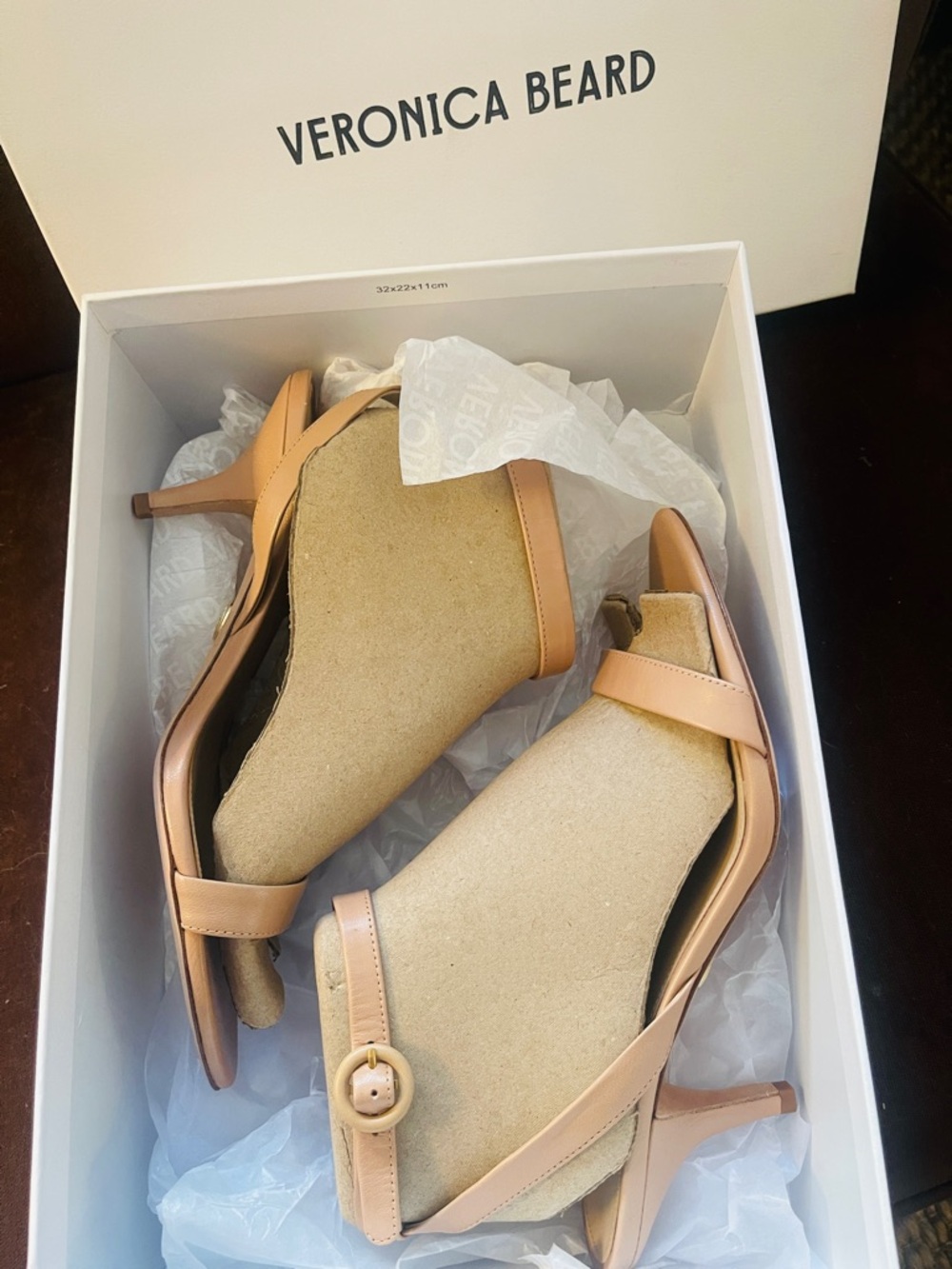 Veronica Beard NIB Darcelle Bisque Sandals 8M - Picture 4 of 7